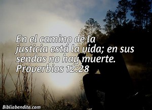 Explicación Proverbios 12:28. 'En el camino de la justicia está la vida; en sus sendas no hay muerte.' - BibliaBendita