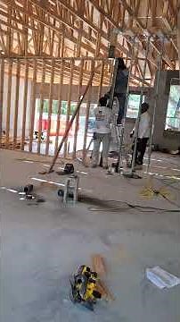 The Structure Is Rising! Girder Truss & Support Columns Installed #construction #shorts #building