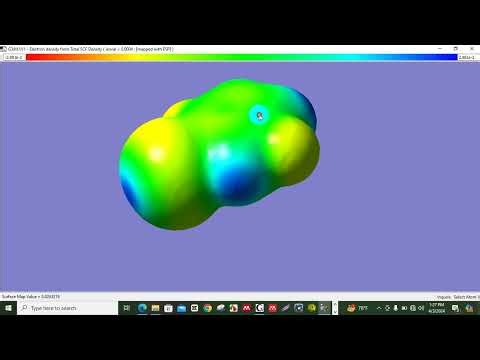 1 Electrostatic Potential view of an organic compound using gaussian