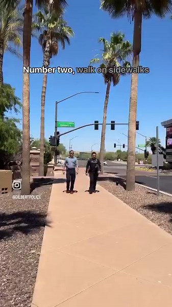 5.1K views · 49 reactions | Help us pave the way to safer streets with these essential pedestrian safety tips!‍♀️  Follow the rules of the road and obey signs and signals.  Walk on sidewalks whenever they are available.  Cross streets at crosswalks or intersections. Look for cars in all directions, including those turning left or right.  Watch for cars entering or exiting driveways, or backing up in parking lots. Be safe, Gilbert! | Gilbert Police Department | Facebook