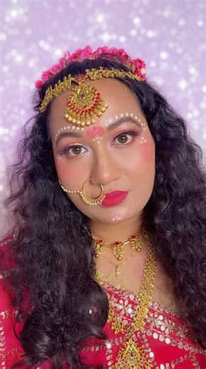 Radha Inspired Makeup transition #shorts #ytshorts #explore