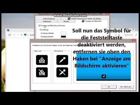 Windows 8 * Feststelltaste / Caps Lock Symbol und Mikrofon Symbol * deaktiviern