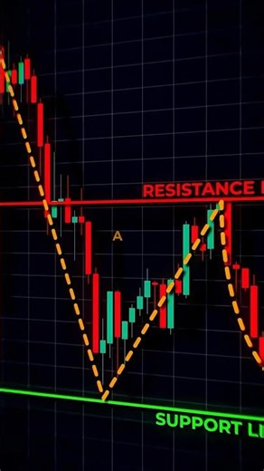support line resistance line target long Stop loss short