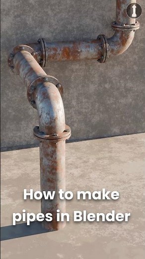 How to Make Realistic Pipes in Blender - Tutorial #blender3d