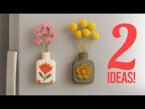 Don't Throw Away Your Used Nail Polish Bottles! 😍 Two Great Magnet Vase Ideas