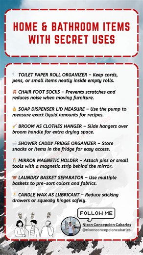 39K views · 121 reactions | Home and bathroom items with secret uses you probably never noticed — smarter living made simple! #facts #fblifestyle #reelsfypシ | Nixon Concepcion Cabarles | Facebook