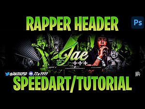 Photoshop Speed Art/Tutorial: How To Make a Rapper Themed Twitter Header For FREE!