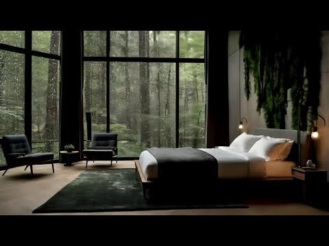 Soothing ASMR: rain on windows, piano melodies & fireplace for deep sleep or productivity