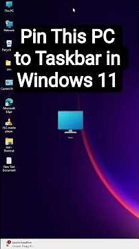 How to Pin This PC to Taskbar in Windows 11 PC or Laptop