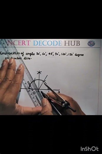 construction of angle 30 45 60 90 120 135 180 degree without protector or using compass #study