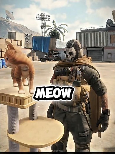 "What's A Cat Doing In CODM?" - The Ghost And The Cute Cat cringe meme💀😼 #shorts #codm #cat #miau
