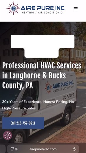 New website launched for Aire-Pure Heating & Air Conditioning. They’re a local HVAC company headquartered in Langhorne, PA. If you need help in the area give Dave and his team a call at 215-752-0211. #digitalmarketing #website #hvac #buckscountypa #biondocreative | Biondo Creative