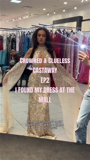 Finding my Miss Universal Petite pageant gown at THE MALL👑 90 days out 👀 #pageantprep #miniseries #crownedandclueless #pageantdress #tampainfluencer