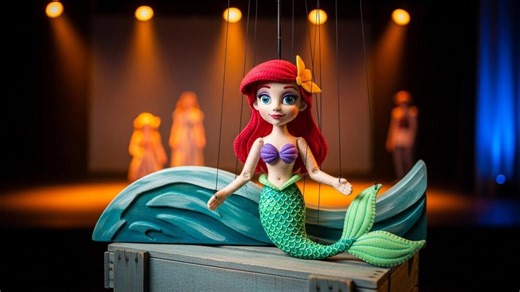 Felt Mermaid Marionette Puppet | Stage Show Prop - Kids Fantasy Theater - Etsy