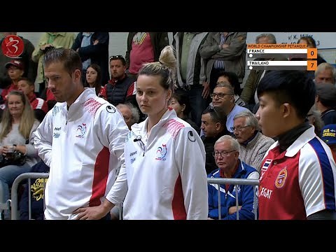 Championnats du Monde 2022 : FRANCE vs THAÏLANDE Quart du doublette mixte à pétanque
