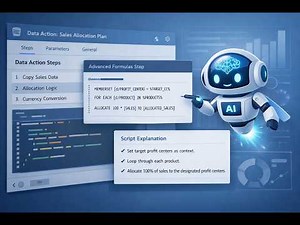 SAP Analytics Cloud Data Action Advanced formula - Script - AI Documentation | SAC Tutorial