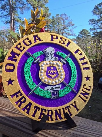 Extra Large Omega Psi Phi Shield Decorative Plate W/ 2-piece Display Stand - Etsy