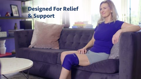 Miracle Knee Relief Gel-Infused Compression Wrap for 360-Degree Knee Support for Women & Men, Comfortable & Form Fitting Knee Wrap with Ultra-Soothing Cooling Gel, Designed for Cold & Hot Relief