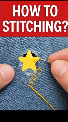 How to Stitch a Hole in Clothe (Easy Tutorial)#shortvideos #sewingtutorial#simplesew#sew#slowstitch