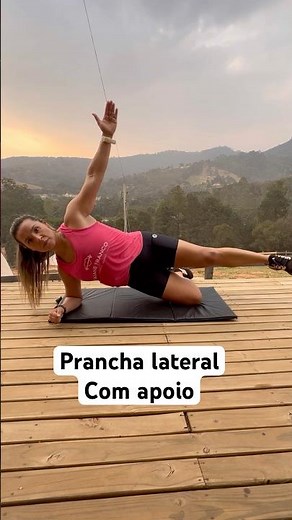 Prancha lateral com movimento de quadril com apoio #prancha #abdominal #exercicio #funcional