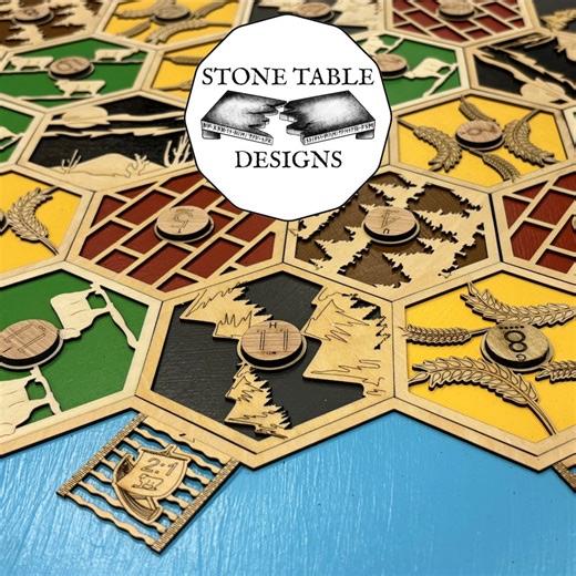DIGITAL DOWNLOAD - Settlers of Catan Board - Laser Cut Files - Complete up to 6 Player Base Game With Expansions - Etsy
