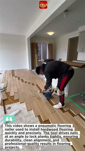 Satisfying Hardwood Floor Installation Using Flooring Nailer Tool | Perfect DIY Flooring