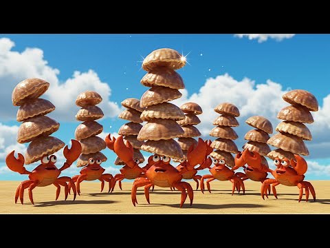 Counting Crabs and the Shiny Shells 🦀 Sing Along Nursery Rhyme for Toddlers & Kids Songs