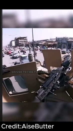 Soldier Stops Driver At Gunpoint During Convoy #military #tense