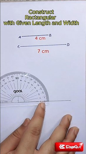 Construct a Rectangle with Given Length and Width | Geometry Basics #maths #geometry #ractangular