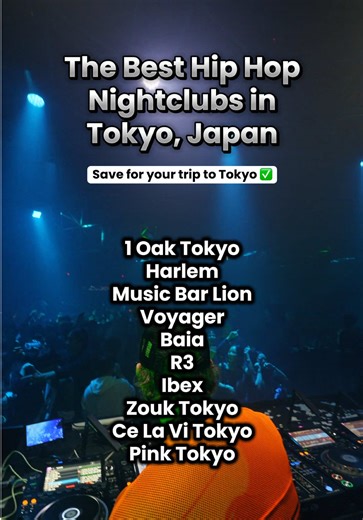 These are the best hip-hop nightclubs in Tokyo Japan in 2026! These nightclubs will predominantly play hip-hop music all week long with some mixing up top 40 with Latin music and even sometimes EDM. ##japan##tokyo##tokyonightlife##tokyonightclub##hiphop