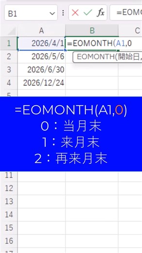 [Excel Tips] Function to find the end of the month!?