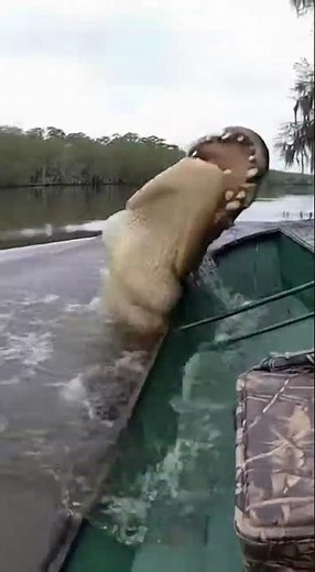 Crocodile Attack! Man’s Peaceful Boat Ride Turns Into a Nightmare 😱🐊