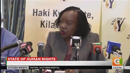 State of human rights: KNCHR releases report on the state of human rights this year Ogangah says fifty seven extrajudicial deaths were reported this year Ogangah says there were six hundred sixty one human rights violations #CitizenBriefs | Citizen TV Kenya
