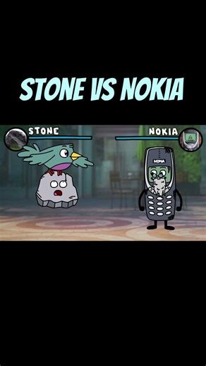 Stone vs Nokia #animation #cartoon #shorts