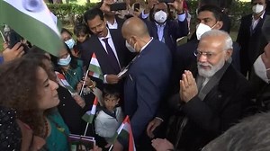 #WATCH Sanskrit chants, slogans of 'Modi, Modi' reverberate at Piazza Gandhi in Rome as Prime Minister Narendra Modi interacts with people gathered there The PM is in Rome to participate in the G20 Summit. | Asian News International (ANI)