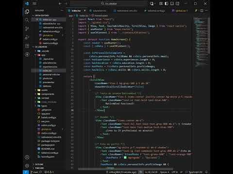 integración de Nativewind con react Native para mejorar estilos