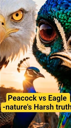 Peacock vs Eagle -nature's Harsh truth #wildlife#nature#peacockvsEagle