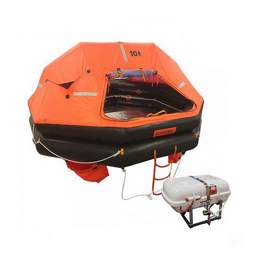[Hot Item] Solas 10 Persons Throw Overboad Type Inflatable Life Raft for Marine Use