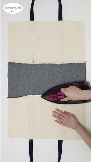 Sew the triangle gusset for tote bag #easybag #sewingtutorial