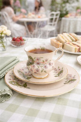 TEACUP & SAUCER TRIO, English Bone China by Royal Stafford, Replacement China, Birthday Gift Inspiration - Etsy