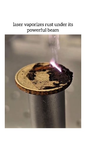 Engineering and Technology on Instagram: "Laser rust removal is an efficient, eco-friendly technique that uses high-energy pulses to vaporize rust without damaging the underlying metal, making it ideal for automotive, maritime, and historical restoration applications by providing a clean, bare metal surface with minimal waste and reduced upkeep."