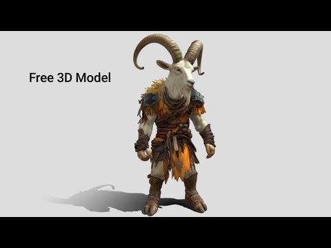 Download this 3D Model Free - 3D Goat Character