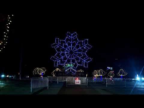 Winter wonderland. A drive into a world of mesmerizing lights