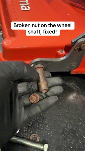 Lawn Mower Wheel Shaft Nut Repair