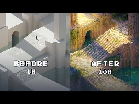 Building a Lost Temple in MagicaVoxel (Full Process)