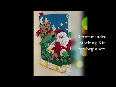 Christmas DIY ~ Beginner Friendly + Tutorial ~ Felt Applique Stocking by Bucilla, "Santa's Helper"
