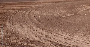 the plowed soil during preparation for sowing agricultural plants