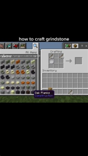 How to craft grindstone in minecraft #minecraft