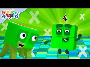 Four Times Tables! - Multiplication Challenge #4 ✖️ | Learn to Count for Kids 123 | @Numberblocks - Videos For Kids