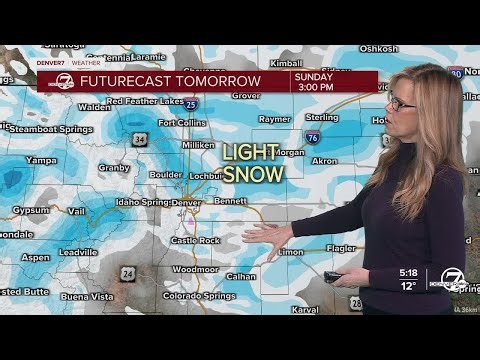 Arctic air and more snow for Denver Sunday